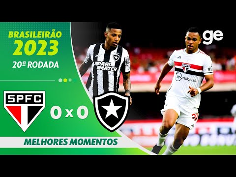 Gols e lances de São Paulo x Botafogo