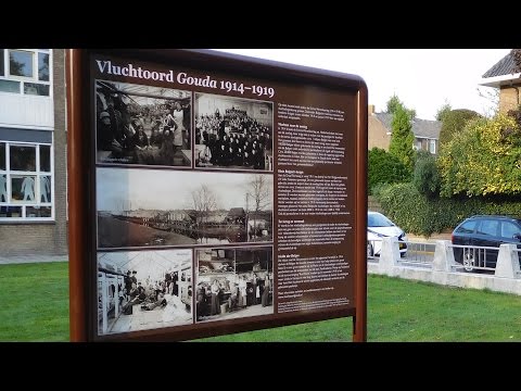 Onthulling herdenkingsbord Vluchtoord Gouda