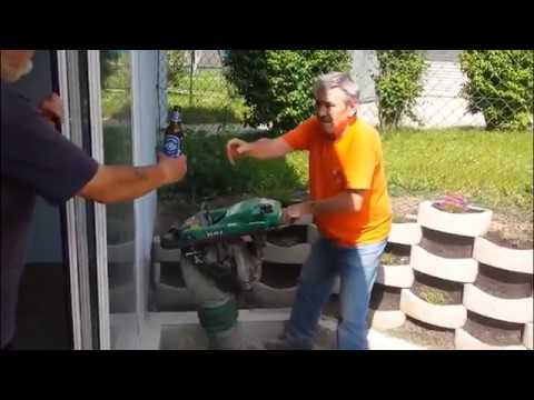 Attempting To Drink a Beer While Jack Hammering