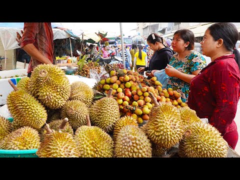 Countryside Market Morning Scenes, Amazing Psar Baek Chan Market, Incredible Cambodia