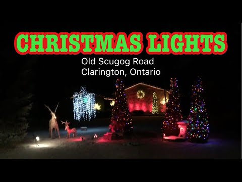 Christmas Lights on Old Scugog Road in Clarington, Ontario