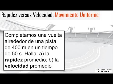 RAPIDEZ VERSUS VELOCIDAD. Problema de Cinemática. Movimiento Uniforme