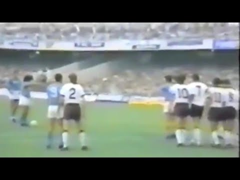Maradona vs R. Baggio, Nápoles - Fiorentina 1986-87, partido completo (full match).