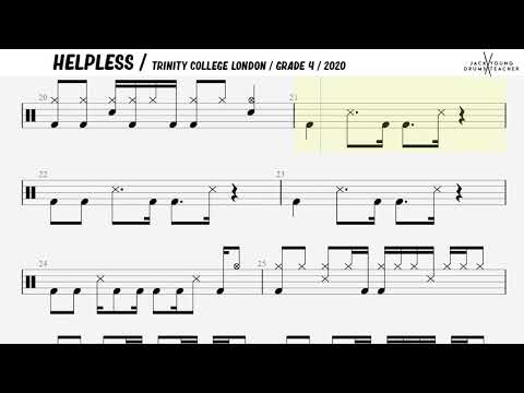 Helpless - Trinity Drums 2020 Grade 4