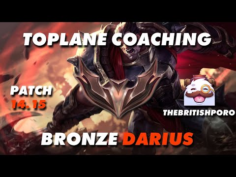 Toplane Coaching 2/4 | Vision Control And How To Use It | Darius | Bronze EUW | 14.15