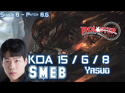 KT Smeb YASUO vs ANIVIA Mid - Patch 8.6 KR Ranked