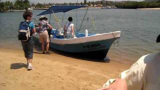 preview picture of video 'Boarding the ponga (Water Taxi) in Barra de Navidad'