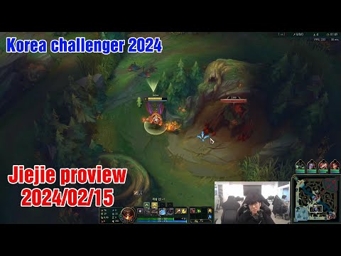 Jiejie proview 2024/02/15 jax jungle Korea challenger | EDG Jiejie第一视角