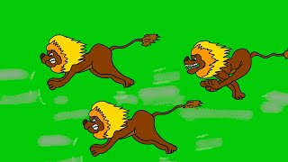 Download lagu Green screen animasi singa berlari keren mp3