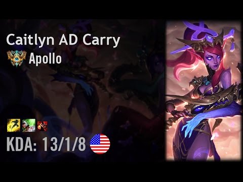 Caitlyn AD Carry vs Lucian - Apollo - NA Challenger Patch 6.12
