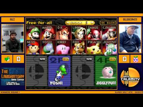 S@LT #72   BillBacon420  Puff, Pika  vs Razz  Yoshi    Winners Round 1   SSB64 Singles