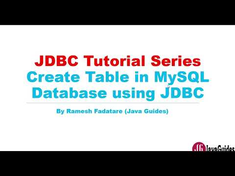 JDBC Tutorial Part 3 Create Table in MySQL Database