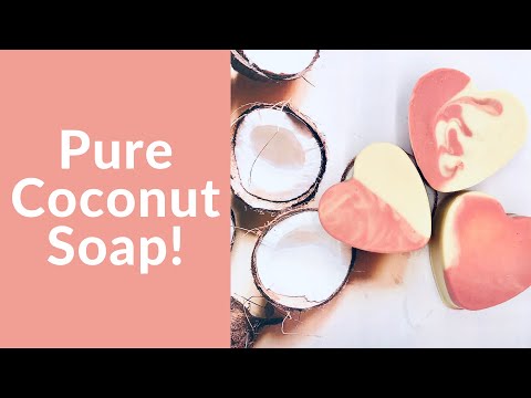 MAKING 100% PURE COCONUT OIL WITH COCONUT MILK SOAP/ SOAP MAKING VIA COLD PROCESS METHOD