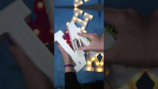 DECORADOR LETRA H CON LUZ Video