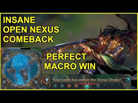 INSANE OPEN NEXUS COMEBACK  WIN THROUGH PERFECT MACRO - Mid Tryndamere vs Fizz