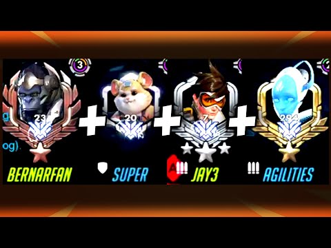 DANTEH TRACER + AGILITIES ECHO + SUPER ROADHOG + BEAST WINSTON! [ OVERWATCH SEASON 24 TOP 500 ]