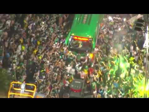 Jogadores do Palmeiras chegam à Avenida Paulista para a festa do título brasileiro
