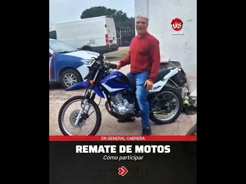 GENERAL CABRERA:  ¡NUEVA SUBASTA DIGITAL DE MOTOCICLETAS EN GENERAL CABRERA!