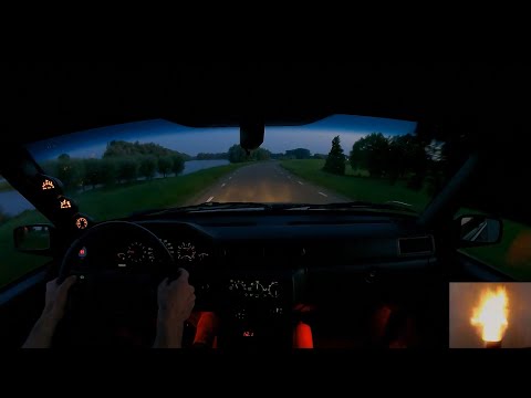 Volvo 940 TURBO POV run with flames