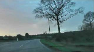 preview picture of video 'Driving On The D33 & D787 Plougonver To ZA de Kerguiniou, Callac, Brittany Christmas Eve 2011'