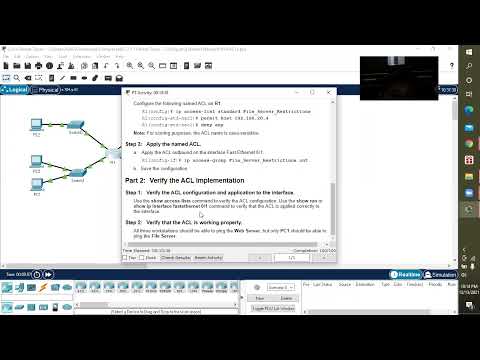 7.2.1.7 Packet Tracer - Configuring Named Standard IPv4 ACLs