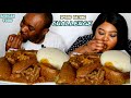 ASMR FUFU AND OGBONO SOUP WITH ASSORTED MEAT | SPEED EATING CHALLENGE | AFRICAN FOOD #TheAdimFamily