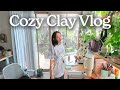 A Cozy Clay Vlog ✿ Trying Air-Dry Clay, Capybara Orders, P.O Box Opening! | How I've Been Feeling