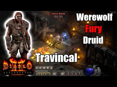 Fury Werewolf Travincal Farming Build - Diablo 2 Resurrected