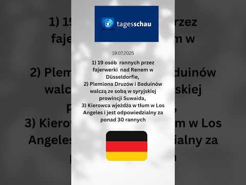 Niemiecki dziennik telewizyjny @tagesschau 19 lipca