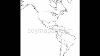 Mapa Mudo de Ámerica