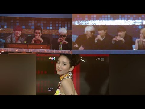 [Fancam] 121229 SUPER JUNIOR TVXQ REACTION TO 2NE1 - I LOVE YOU | 2012 SBS Gayo Daejun 직캠