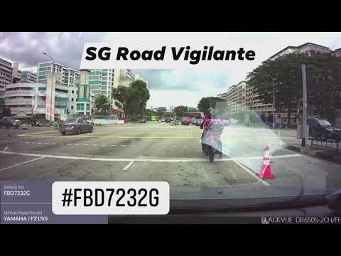 20dec2020 #FBD7232G delivery yamaha fz150 fail to conform to red light signal riding onto footpath