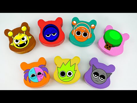 💖Paper Diy💖ADIVINA qué personaje de Sprunki saldrá de los cubos | Simon x Gray