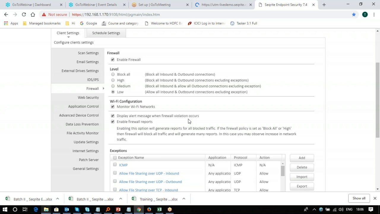 Seqrite EPS - Configuring Firewall settings
