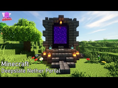 🔨Minecraft 1.17 | How to Build a Magical Deepslate Nether Portal Design #2