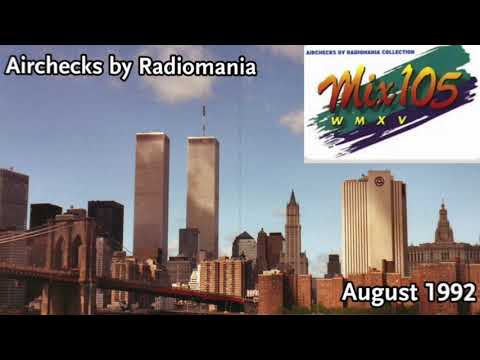 WMXV 105.1 (Mix 105) with Dan Taylor - New York City, NY - August 6th, 1992 (Part 1)