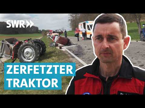 Hubschraubereinsatz nach Traktor-Unfall mit Pick-up