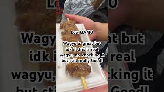 MatteTCG Food Review #90 “Wagyu” Skewers #food #review #japan #skewers #bbq #wagyu #shorts