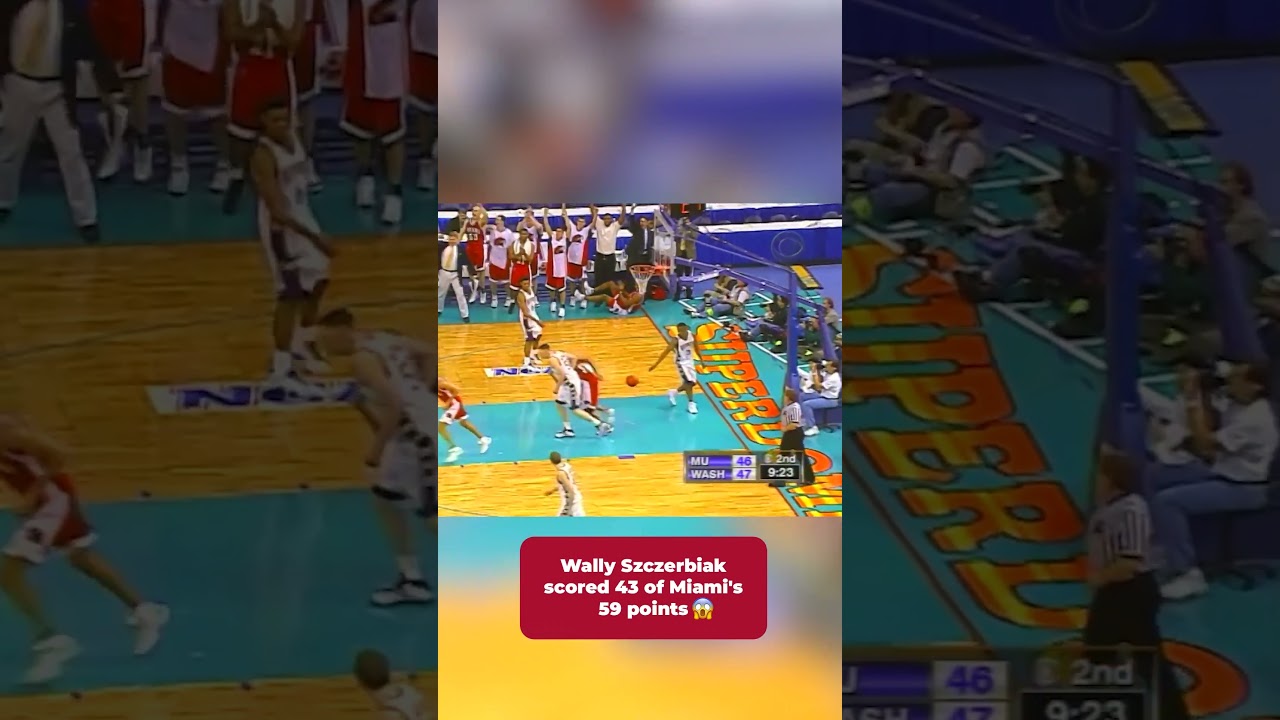 Wally Szczerbiak scored 43 of Miami's 59 points in 1999 🤯