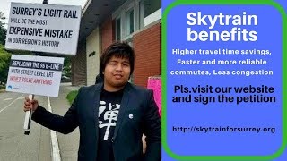 Youth campaigns better transportation, Skytrain for city of Surrey BC Canada, interview at CKNW 980
