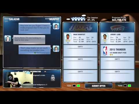 NBA2K14 MyGM Los Angeles Lakers Episode #3 (Stream MyGM Mode)