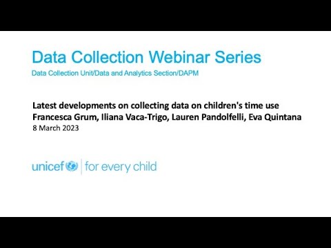 8 March 2023 Latest developments on collecting data on children's time use