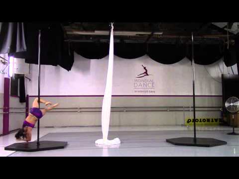 Iamad Boari  Pole dance con Tessuto Aereo