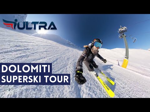 DOLOMITI SUPERSKI TOUR 2023 ep. 8 - Pista Sella Brunech, Val di Fassa, Monica Zanoner - Icarus ULTRA