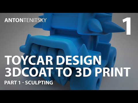 Photo - Toy Car 3DCoat Design to 3D Printing - Part 1 | 3D საფარი 3D ბეჭდვისთვის - 3DCoat