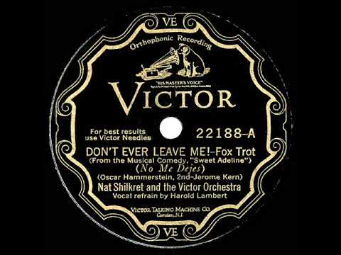 1929 Nat Shilkret - Don’t Ever Leave Me! (Scrappy Lambert, vocal)