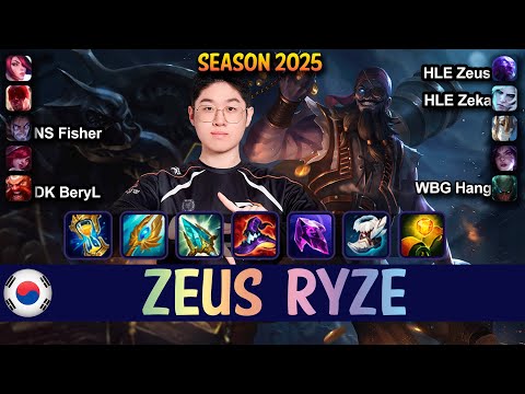 HLE Zeus RYZE vs FIORA Top - Patch 15.6 KR Ranked | lolrec