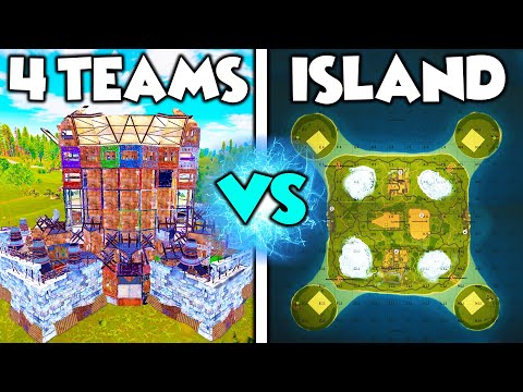 4 Teams BATTLE to CONQUER my ISLAND - Rust Island