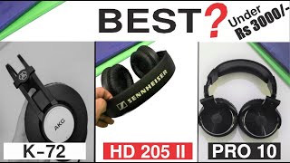 Video thumbnail for Sennheiser HD 205 II /AKG K 72 /OneOdio Pro 10- ULTIMATE COMPARISION -Best Headphones Under 3000/-? by AllTech