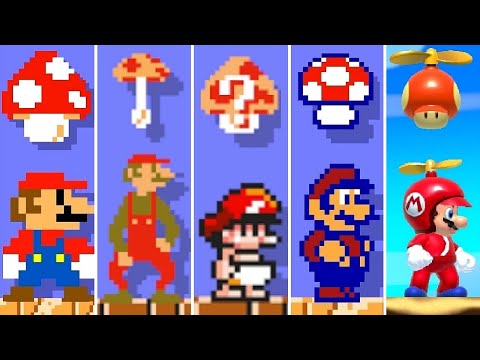 Super Mario Maker 1 & 2 - All Mushroom Power-Ups